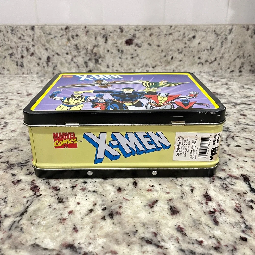 Vintage 1998 Marvel X-Men Metal Lunch Box Rare Violet Background Wolverine Storm